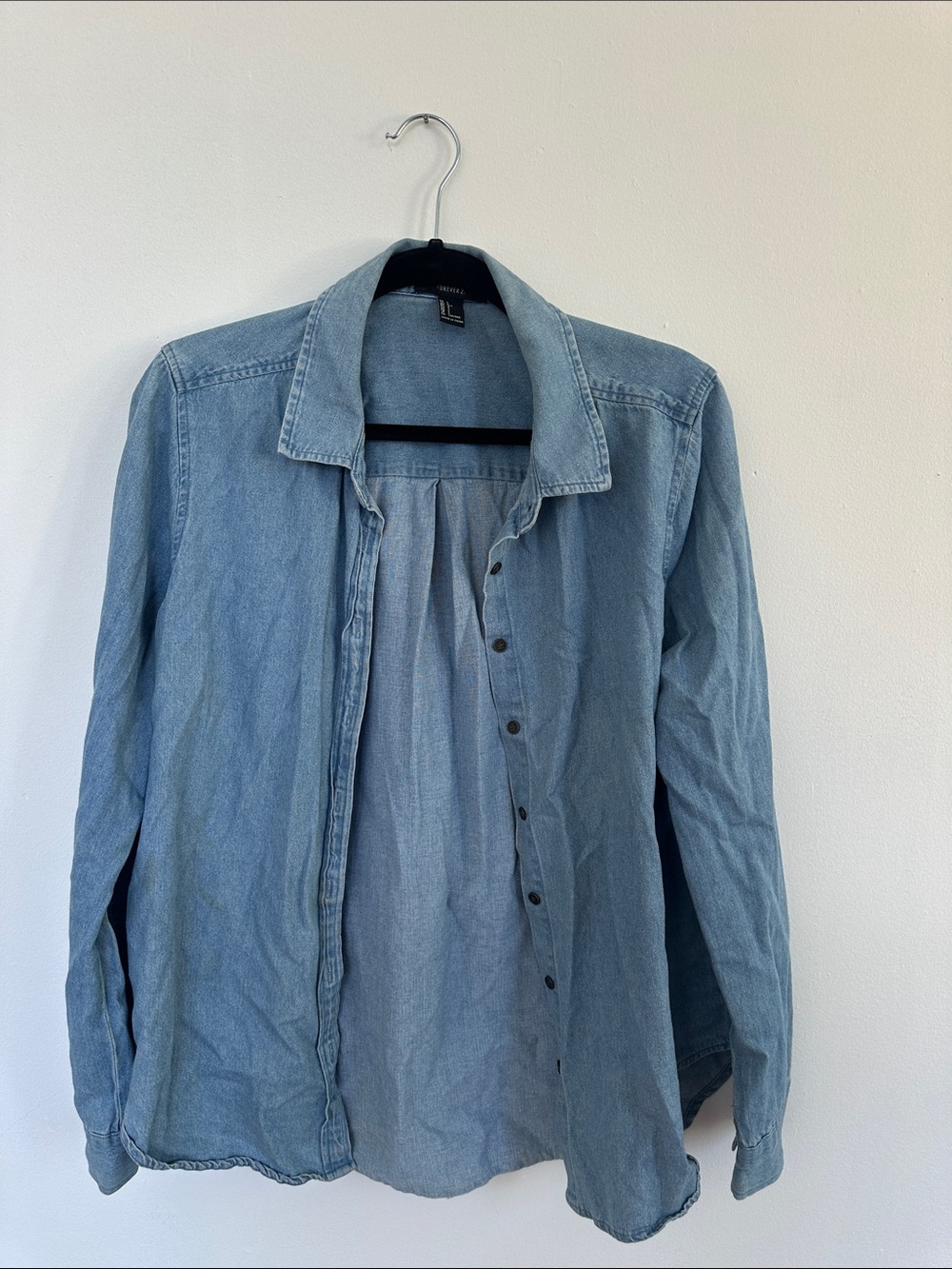 Forever 21 Light Blue Denim Shirt Jacket